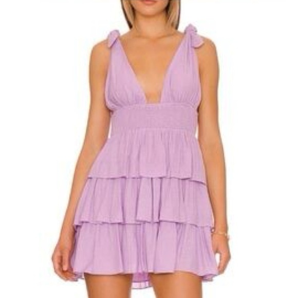 Lovers and Friends Brielle Mini Dress in Lavender Purple Revolve | size Small - Picture 7 of 9